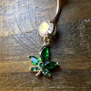Cannabis maryjane belly ring